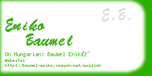 eniko baumel business card